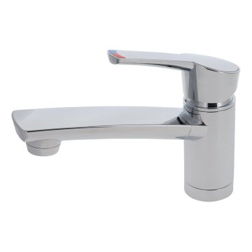 Northix Enoročna mešalna pipa 12V s 140 mm 360 vrtljivim izlivom Ø33 mm kromirana