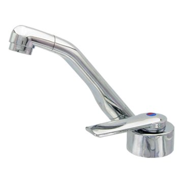 Northix Enoročna mešalna pipa 12V z odstranljivim izlivom 170 mm Ø33 mm kromirana