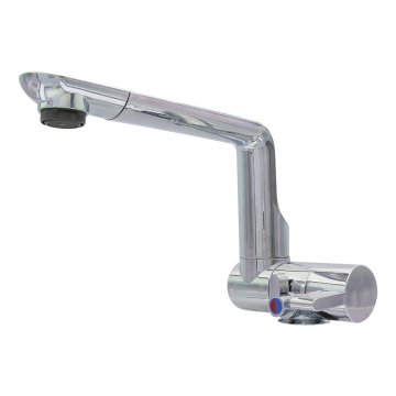 Northix Enoročna mešalna pipa 12V s 360 zložljivim izlivom izliv 160 mm krom