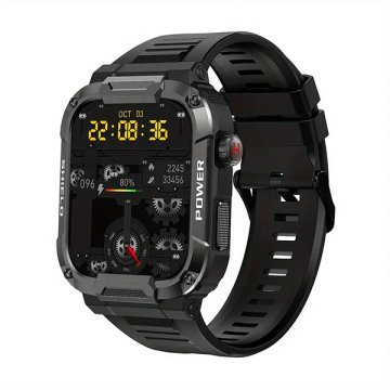 Cool Mango robustna pametna ura vojaškega sloga s kompasom, višinomerom in Bluetooth klici - Strongwatch