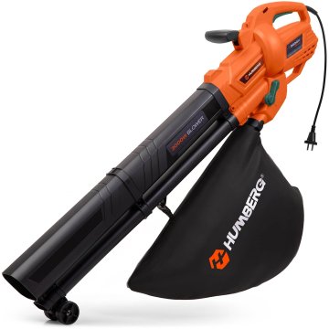 Northix Električni puhalnik listja 3000 W z drobilnikom 40 litrska vreča oranžna