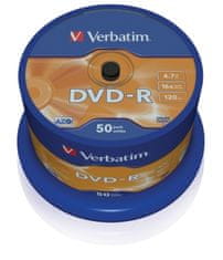 Verbatim DVD-R mediji 4,7 GB, 16x Spindle, 50 na osi
