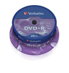 Verbatim DVD+R medij 4.7GB 16x (43500), 25 na osi