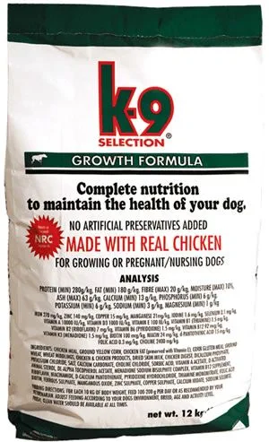 K-9 hrana za pse Growth, 12 kg