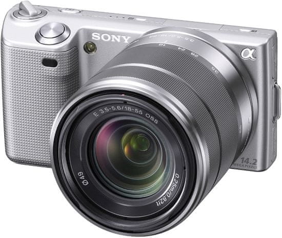 Sony Digitalni fotoaparat NEX-5KS 18-55 mm, srebrn