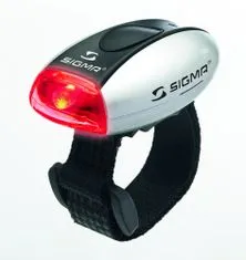 Sigma Micro lučka, srebrna/rdeča LED