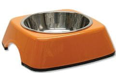 Dog Fantasy štirikotna skleda za pse in mačke, nerjaveče jeklo, oranžna, 0,16 L