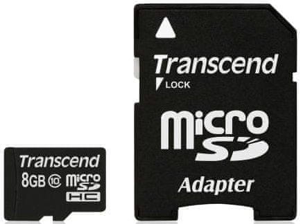 Transcend pomnilniška kartica micro SDHC 8GB C10
