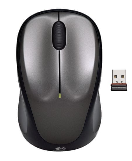 Logitech M235 brezžična miška, siva