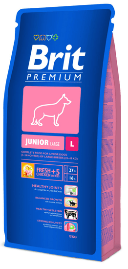 Brit hrana za mlajše pse Premium Dog Junior L 15 kg