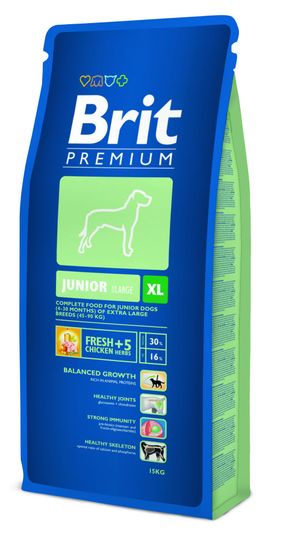 Brit hrana za mlajše pse Premium Dog Junior XL 15 kg