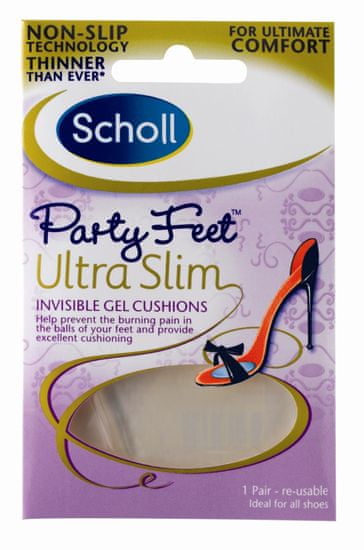 Scholl Party Feet gel polvložki Ultra Slim, 1 par