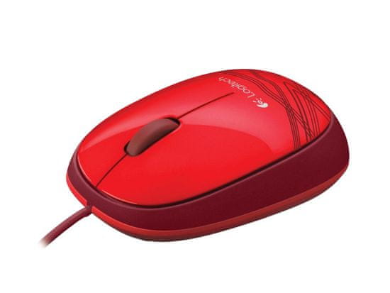 Logitech M105 optična miška, USB, rdeča