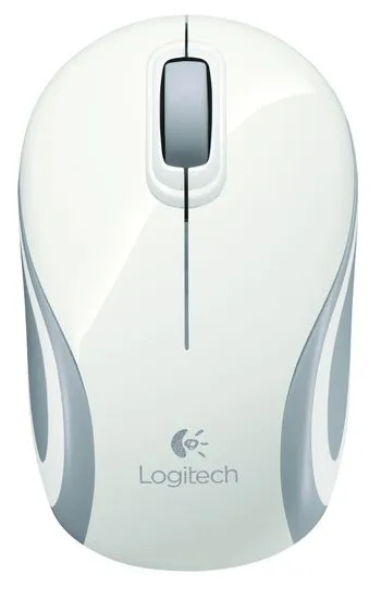 Logitech M187 brezžična miška, bela