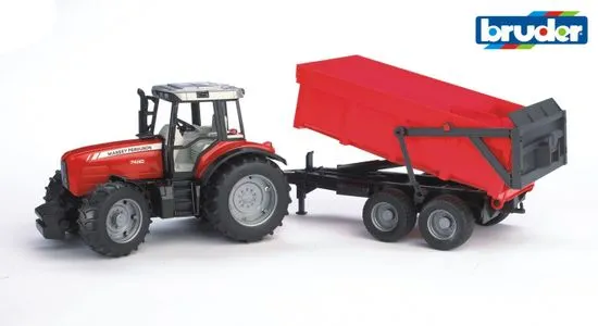 Bruder traktor s prikolico, 67 cm, 02045