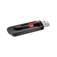 SanDisk USB ključ Cruzer Glide USB 2.0, 64 GB, črno-rdeč