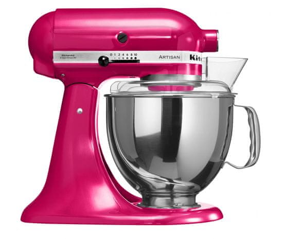 KitchenAid 5KSM150PSERI Artisan stoječi mešalnik z nagibno glavo, 4,8 l, malina