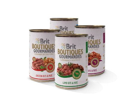 Brit mokra hrana za pse Butiques Gourmandes Mix z omako, 12 x 400 g