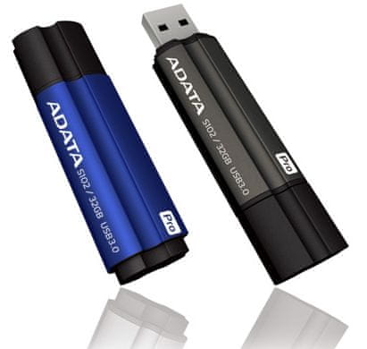 A-Data USB ključek 64GB S102 PRO, Titanium moder