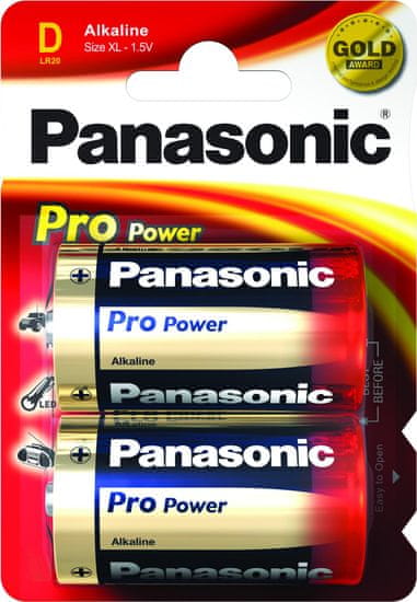 Panasonic baterija Pro Power Gold LR20PPG/2BP, 2 kosa