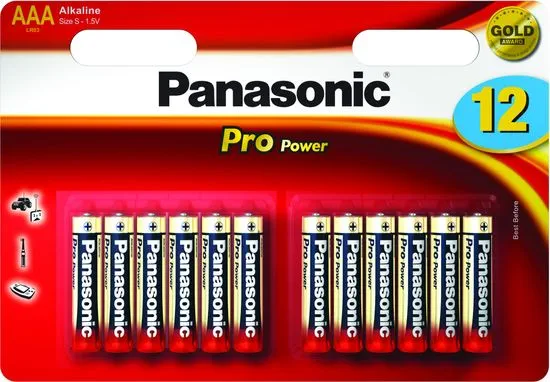 Panasonic baterije Pro Power LR03PPG/12BW, AAA, 12 kos