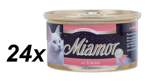 Finnern pašteta za mačke Miamor, losos, 24 x 85 g