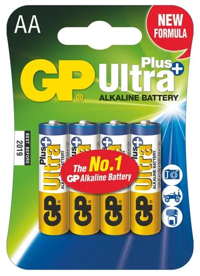 GP baterija AA ULTRA PLUS LR6, 4 kosi