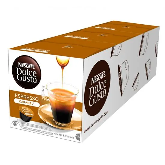 NESCAFÉ kavne kapsule Dolce Gusto Espresso Caramel, trojno pakiranje