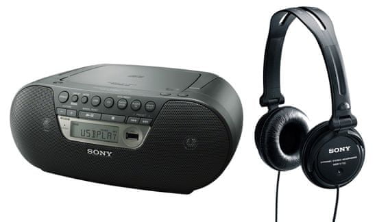 Sony radio s CD predvajalnikom ZS-PS30CP + MDR-V150