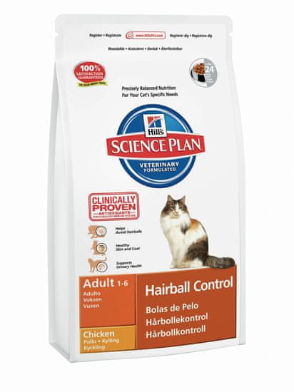 Hill's hrana za mačke Feline Hairball Control 5 kg - odprta embalaža