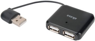 Akasa USB HUB AK-HB-07BK, črn