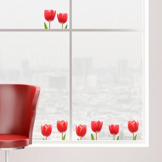 Crearreda dekorativna nalepka za okno, tulipani