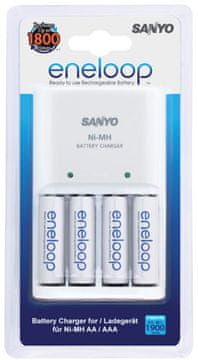 Sanyo polnilec MQN04-E-4-3UTGB ENELOOP + 4x AA min. 1900 mAh