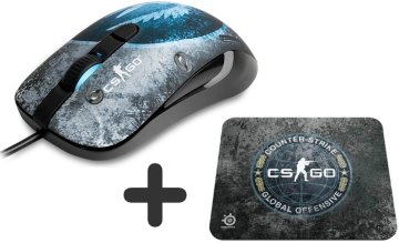 SteelSeries Miška Kana CS:GO Edition + podlaga za miško QCK CS:GO