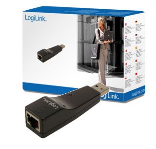 LogiLink Pretvornik iz USB 2.0 na RJ45 (UA0025C)