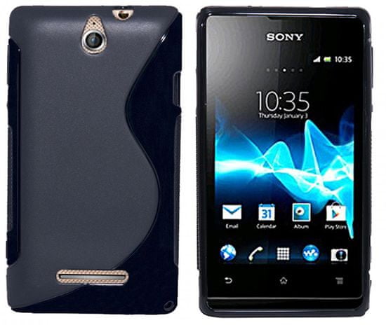 Silikon Case Ovitek za Sony Xperia E (C1605), črn