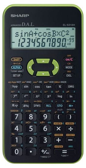 Sharp Tehnični kalkulator EL-531XHGRC, zelen