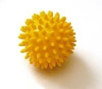 Sissel Žogica za masiranje Spiky-Ball, premer 8 cm, rumena (2 kosa v setu)