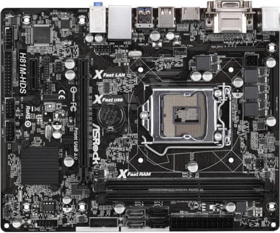 ASRock Matična plošča H81M-HDS, 1150