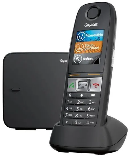 Gigaset E630 brezvrvični telefon, črn