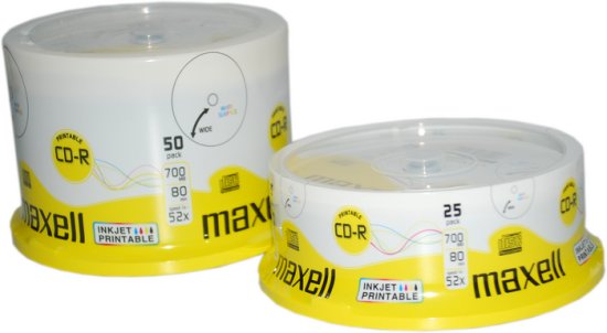 Maxell CD-R medij 700MB 52x Printable 25 na osi