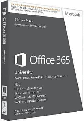 Microsoft Office 365 University, slovenski, 4-letna naročnina (R4T-00073)