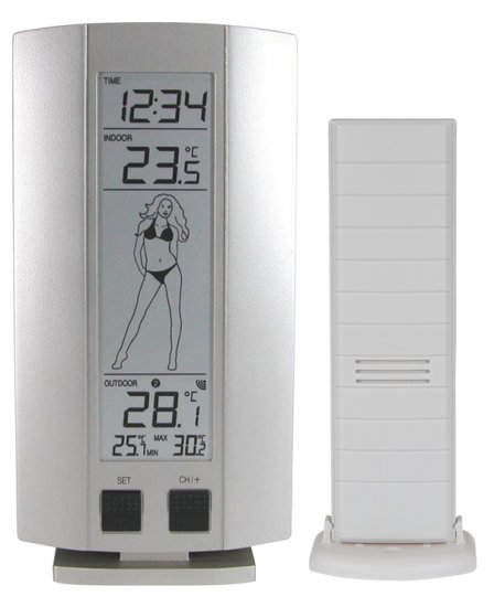 Emos Brezžični termometer Emos WS-9750-IT z ikono dekleta