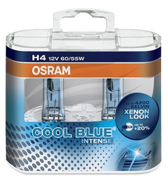 Osram par žarnic 12V - H4 – 60/55W Cool Blue Intense blister