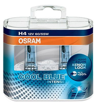 Osram par žarnic 12V - H4 – 60/55W Cool Blue Intense blister