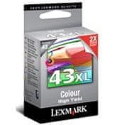 Lexmark Kartuša 18YX143E barvna #43 večja polnitev