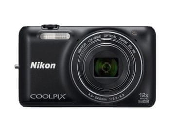 Nikon Digitalni fotoaparat Coolpix S6600, črn
