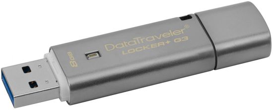 Kingston 8GB USB 3.0 DataTraveler Locker + G3 spominski ključek DTLPG3