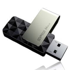 Silicon Power Blaze B30 USB ključ, 64 GB, USB 3.0, črn (SP064GBUF3B30V1K)