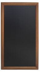 Securit Dolga črna kredna tabla Securit, rjav okvir, 56 x 150 cm - Odprta embalaža